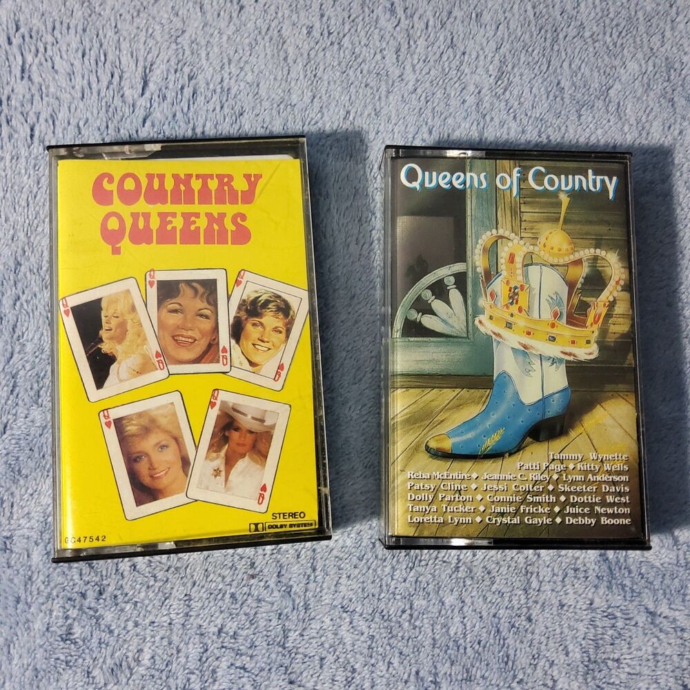 Vintage Country Queens & Queens of Country Cassette Tapes Lot Dolly Parton Patsy